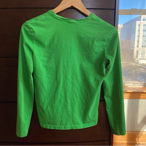 Ralph Lauren Sport Green Vneck Embroidered Top XS - Picture 3 of 3